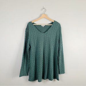 Habitat Womens Relaxed Fit Top Shirt Blouse NWT New Long Sleeve Tunic Green XL